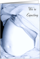 We’re Expecting a Baby Boy, Blue Belly Bulge card