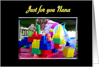 Grandparents Day Nana Just for You Look What I Built card