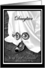 Daughter be my Chief Bridesmaid Wedding Dress and Shoe card