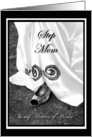 Step Mom be my Matron of Honor Wedding Dress and Shoe card