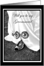 Be My Groomsmaid Wedding Dress and Shoe card