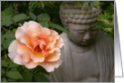 Garden Buddha with rose card