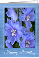 Happy Birthday - delphinium card