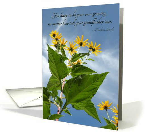Sunflowers growing birthday card (720245)