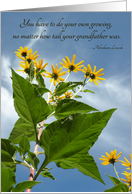Sunflowers growing birthday card