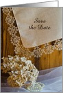 Wedding Save the Date Announcement, Country Lace, Custom Personalize card