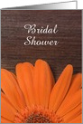 Bridal Shower Invitation,Rustic Orange Daisy,Custom Personalize card