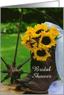 Bridal Shower Invitation,Country Yellow Sunflowers,Custom Personalize card