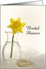 Bridal Shower Invitation,Yellow Daffodil on White,Custom Personalize card