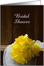 Bridal Shower Invitation,Rustic Yellow Daffodils,Custom Personalize card