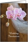 Wedding Invitation,Country Orchids and Barn Wood,Custom Personalize card