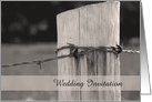 Wedding Invitation,Country Fence Post,Custom Personalize card