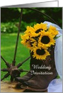 Wedding Invitation,Rustic Sunflowers Cowboy Boots,Custom Personalize card