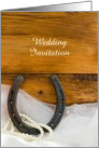Country Wedding Invitation, Horseshoe and Pearls, Custom Personalize card