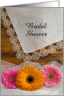 Country Bridal Shower Invitation, Daisy Trio Lace, Custom Personalize card