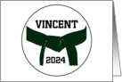Congratulations on Earning Green Belt Martial Arts Personalize Custom card