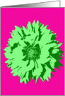 Friendship - Green Pop Art Flower on Pink card