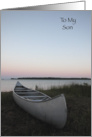 Thinking of You Son - Canoe on the Beach card