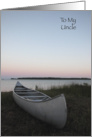 Thinking of You Uncle - Canoe on the Beach card