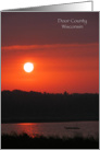 Door County, Wisconsin Red Sunrise - Blank Note Card