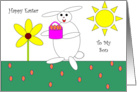 Happy Easter to My Son - Easter Bunny card