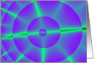 Blank Note Card - Purple Psychedelic Circles - Fractal Art card