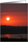 Blank Note Card - Red Sunrise card