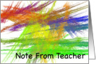 Colorful Abstract Teacher Notes card
