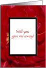 Will You Give Me Away Red Tulip Flower card