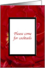 Cocktails Invitation - Red Flowers card