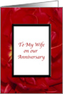 Happy Anniversary To My Wife - Red Flowers card