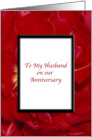 Anniversary - Husband - Red Flowers card
