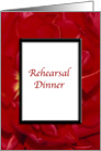 Wedding Rehearsal Dinner Invitation - Red Flowers card