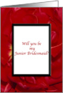 Be my Junior Bridesmaid - Invitation - Red Flowers card