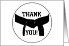 Thank You - Martial Arts Black Belt card