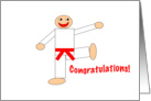 Martial Arts - Congratulations - Red Belt card