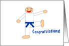 Martial Arts - Congratulations - Dark Blue Belt card