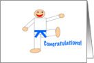 Martial Arts - Congratulations - Light Blue Belt card