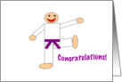 Martial Arts - Congratulations - Purple Belt card