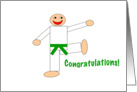 Martial Arts - Congratulations - Green Belt card