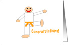 Martial Arts - Congratulations - Orange Belt card