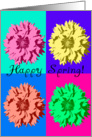 Happy Spring - Colorful Pop Art Flowers card