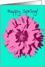 Happy Spring - Pink Pop Art Flower card