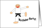 Martial Arts Birthday Party Invitation - Black Belt card
