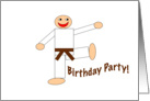 Martial Arts Birthday Party Invitation - Brown Belt card