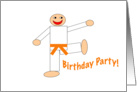 Martial Arts Birthday Party Invitation - Orange Belt card