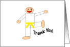 Thank You - Martial Arts Yellow Belt card