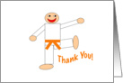 Thank You - Martial Arts Orange Belt card