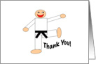 Thank You - Martial Arts Black Belt card