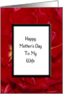 Happy Mother’s Day - To My Wife - Red Tulip Flower card